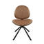 Chaise d'appoint en similicuir brun et noir-68962156