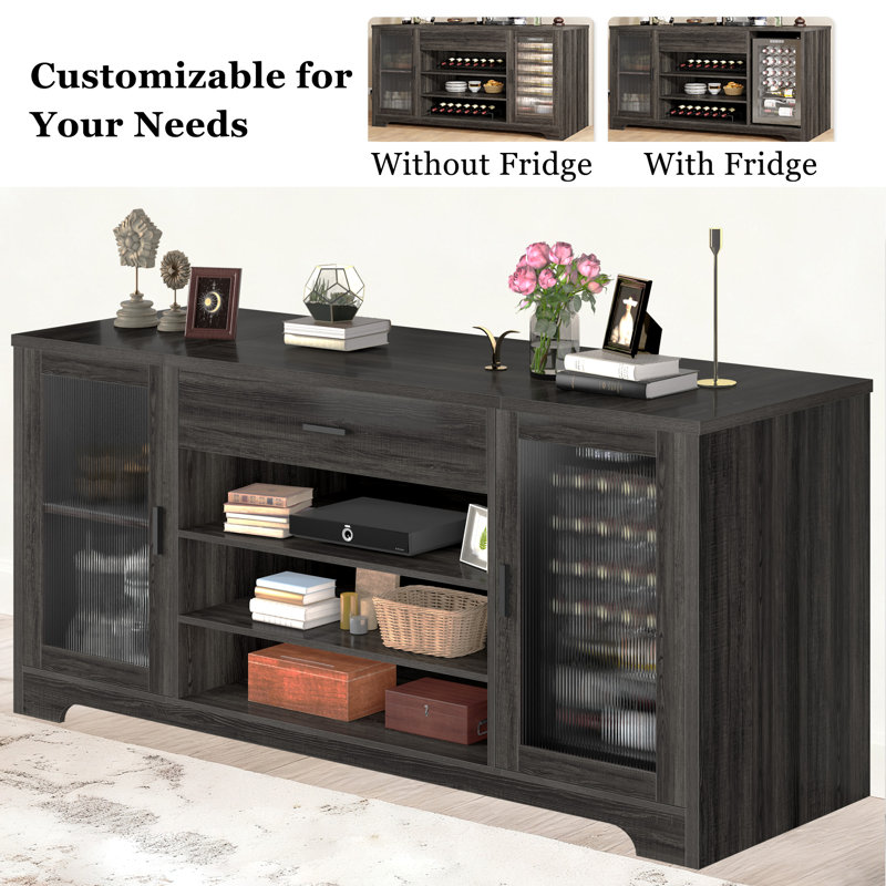 Armoire bar, Chêne gris foncé