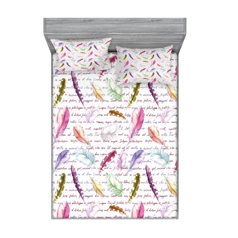 Microfiber Sheet Set, Queen Sheet Set with Fitted Sheet