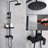 Milan Thermostatic Matte Black Shower Faucet Timeless Design with Precise Temperature Control