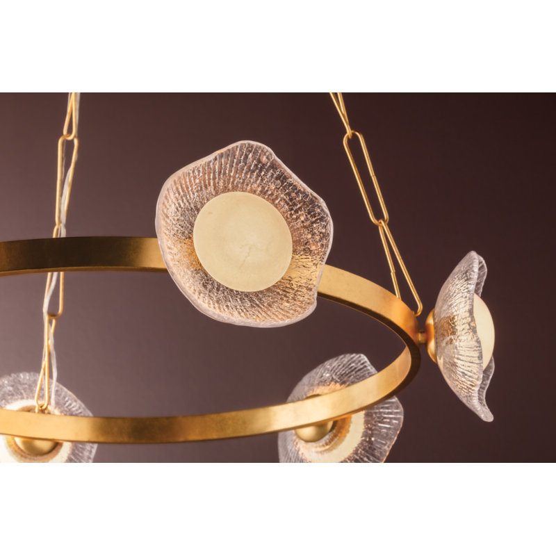 Almandine Chandelier, 10" H x 41.25" W x 41.25" D, 6