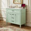 Ensemble de meuble-lavabo simple sur pied 36 po avec lavabo en céramique, armoire avec portes à fermeture en douceur, plateau basculant et 2 tiroirs-145892424
