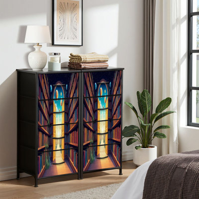 Commode pour commode de chambre à coucher pour garde-robe Mysterious Galaxy Space Fantasy Landscape