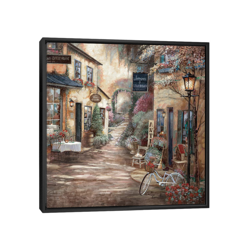 «Market Garden» par Ruane Manning - reproduction d'art, H 26 po x l 26 po x P 1,5 po, Toile avec cadre noir, Aucun mat