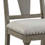 Ensemble de 2 chaises d'appoint à dossier ouvert beige et chêne vieilli