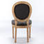 2 chaises de salle à manger en lin gris foncé Oberlander, support en bois massif, structure Sw1845dg 2,
