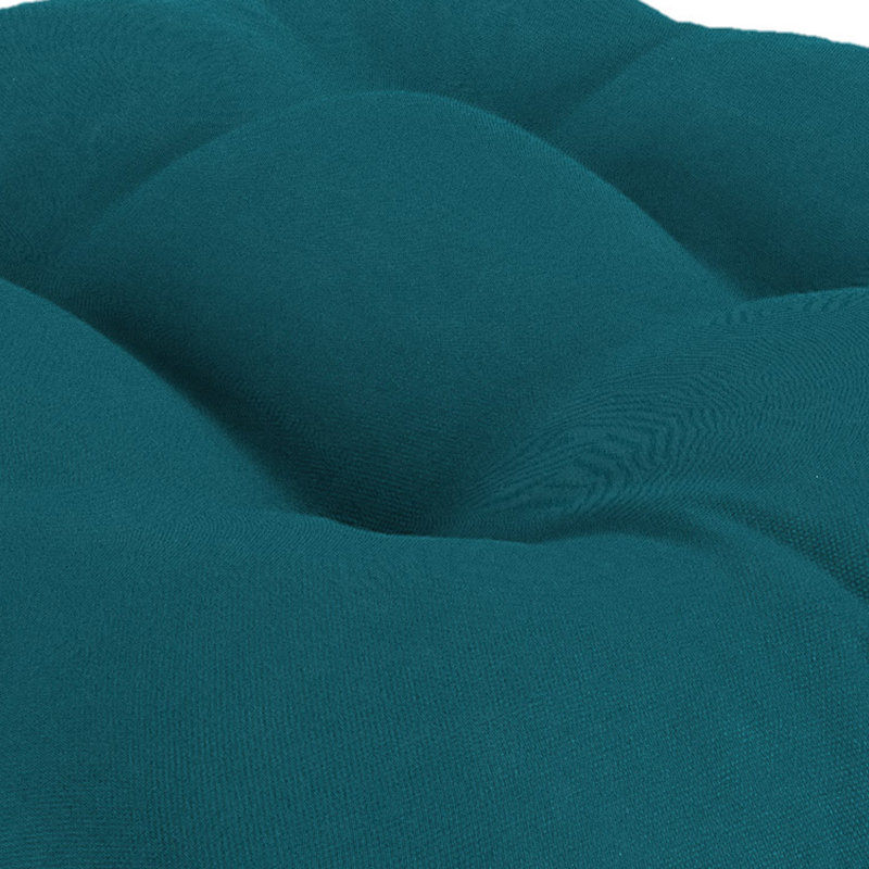 Contoured Outdoor Wicker Seat Cushion, Teal