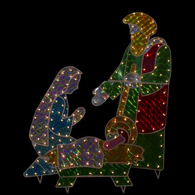 3-Piece Lighted Holographic Christmas Nativity Set Outdoor Decoration -  Northlight Seasonal, NORTHLIGHT RP90962