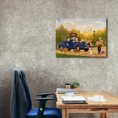 Toile épique «Daily Walk» par Maria Laura Bratoz, 34 po x 26 po