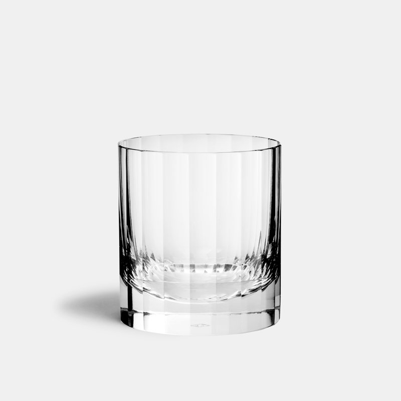 Fluted Handmade Crystal Drinking Glass, 8.5