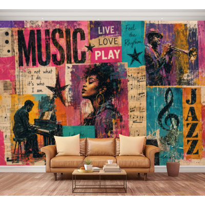 Papier peint adhésif mural autoadhésif amovible Country Wall H 100 "x l 144"