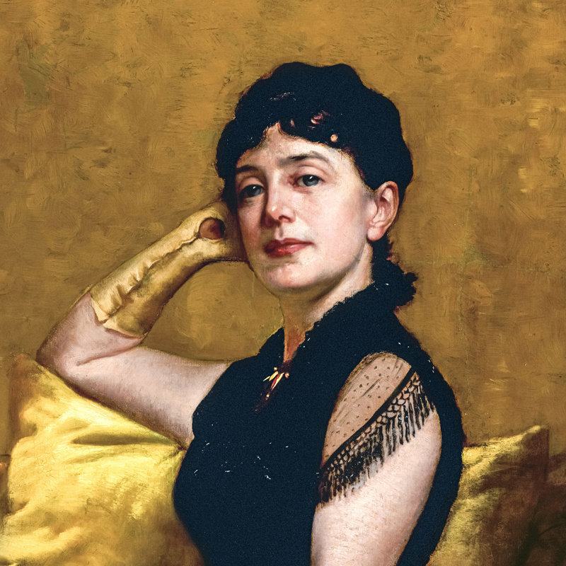 Kate Field, 1881 Framed Print on Canvas, 19.5" H x 16.5" W