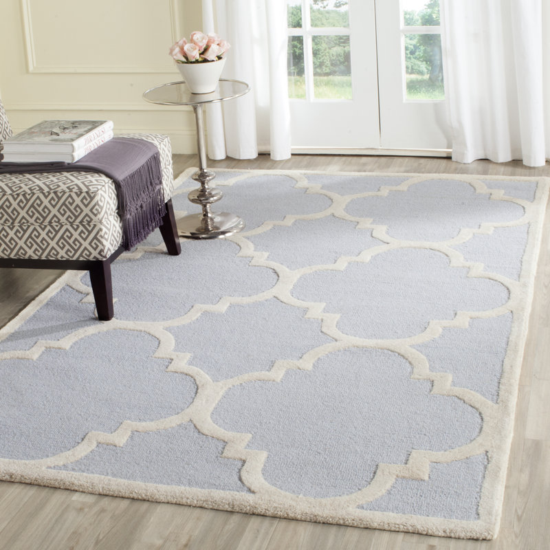 Keith Geometric Wool Hand Woven Area Rug, Rectangle 183 x 274 cm