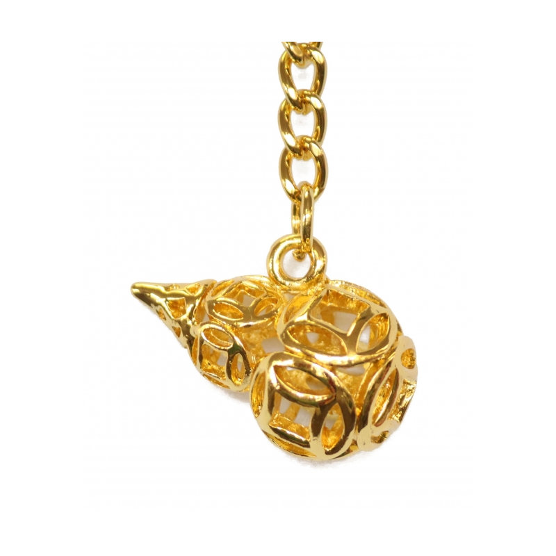 Porte-clés à motif d’herbes chinois sculpté Wu Lou