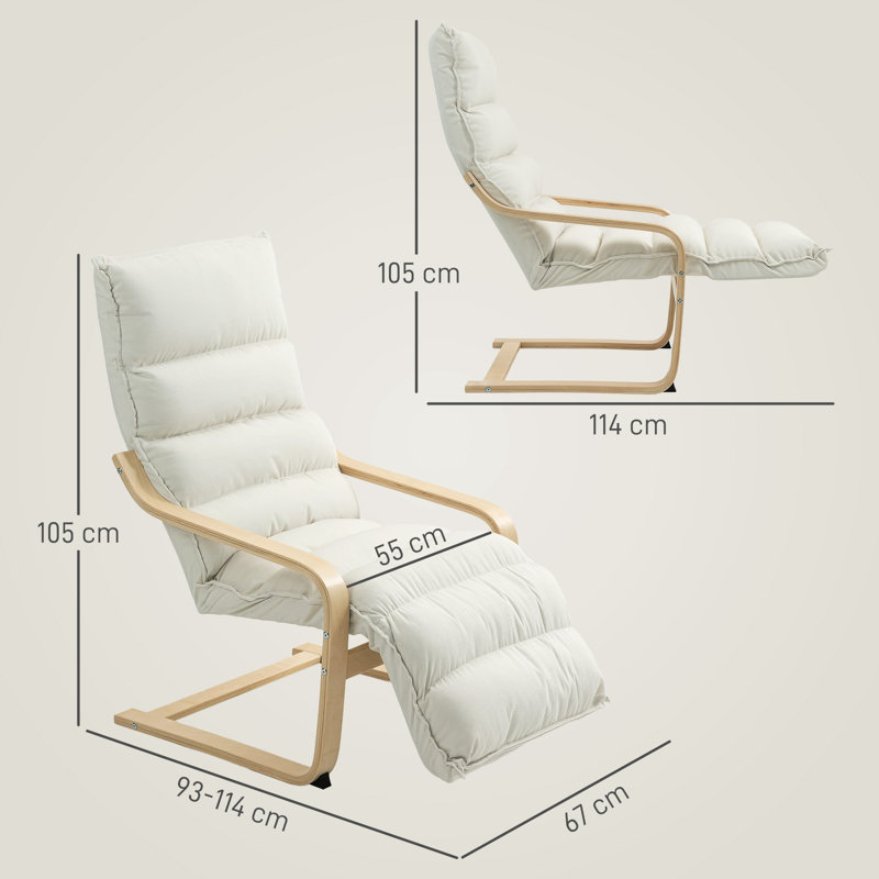 Velvet Accent Chair, Cream
