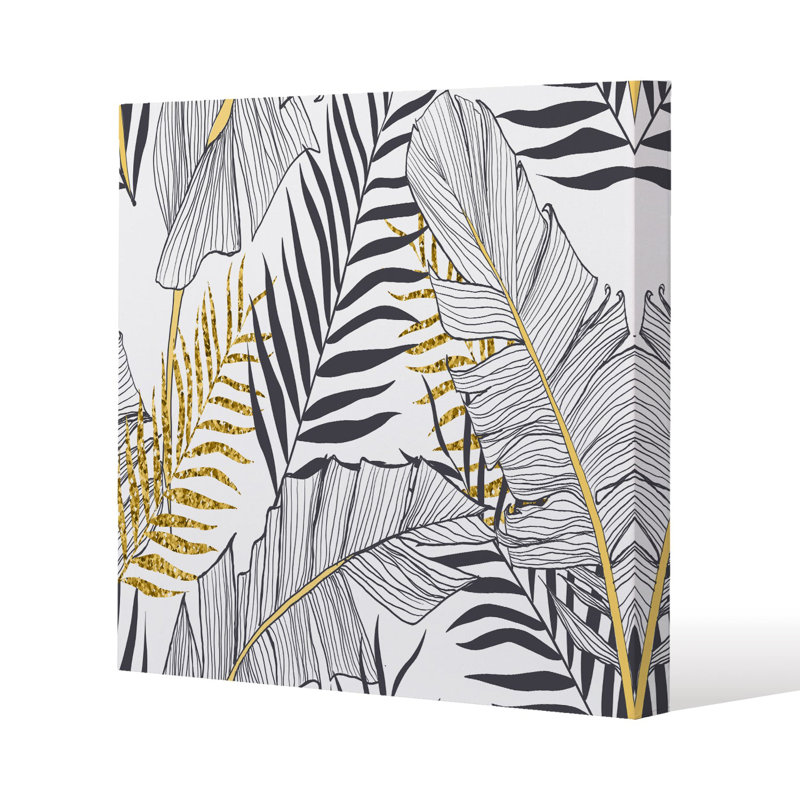 Leaves Slim Style Canvas Print, 50 cm H x 50 cm W