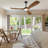 52'' Walnut Ceiling Fan with LED Lights with Remote App Control-88202009-88202008