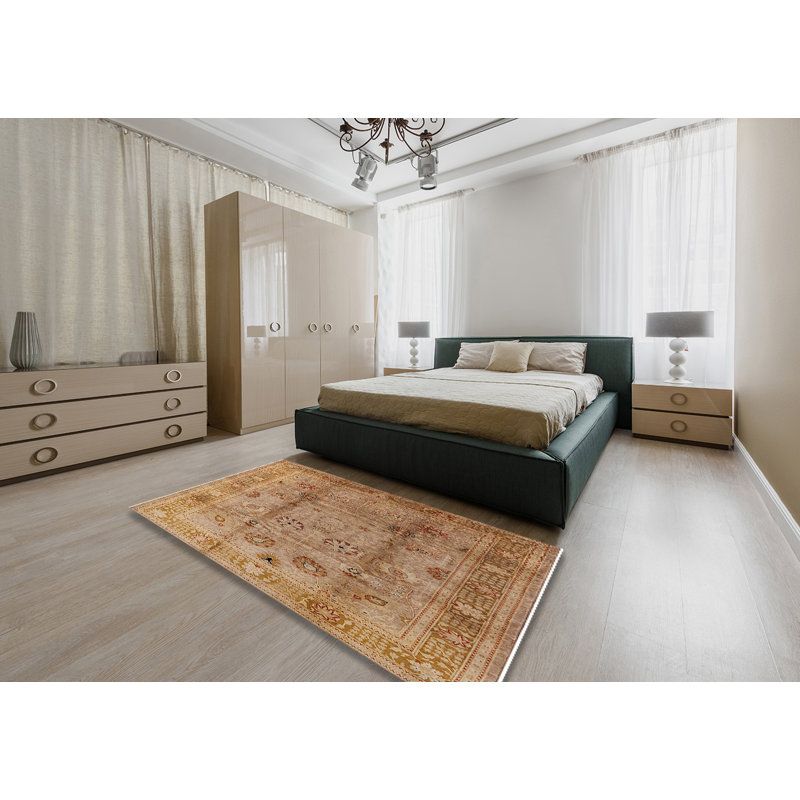 Tapis 10024 de style Mid-Century moderne 100% lavable à la machine, Rectangle 5 pi x 8 pi