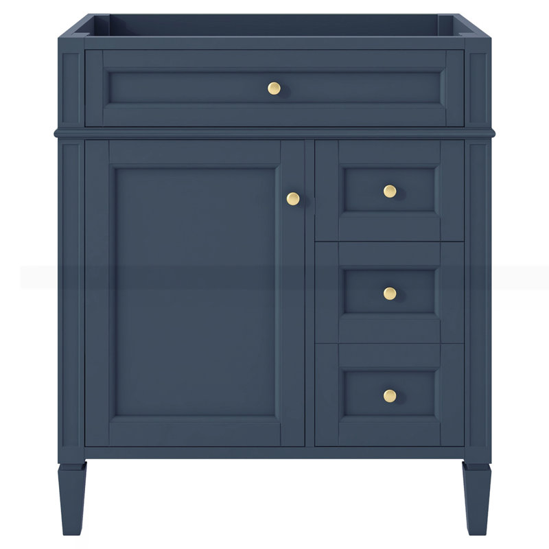 Meuble-lavabo de 30 po sans lavabo supérieur, Bleu