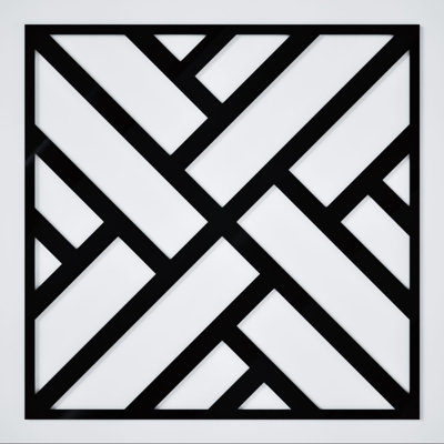 Killeen Decorative Fretwork Acrylic Wall Panels, Large, 23 3/8"W x 23 3/8"H x 1/8"T, Black