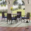 4 - Person Patio Dining Set Square Table with Cushions Included-1371212515-1371212516