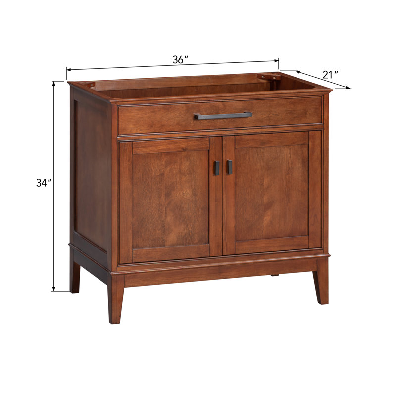 Madison 36'' W Single Bathroom Vanity Base, Tobacco