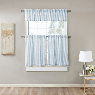 Keirra Striped Tailored Kitchen Curtain
