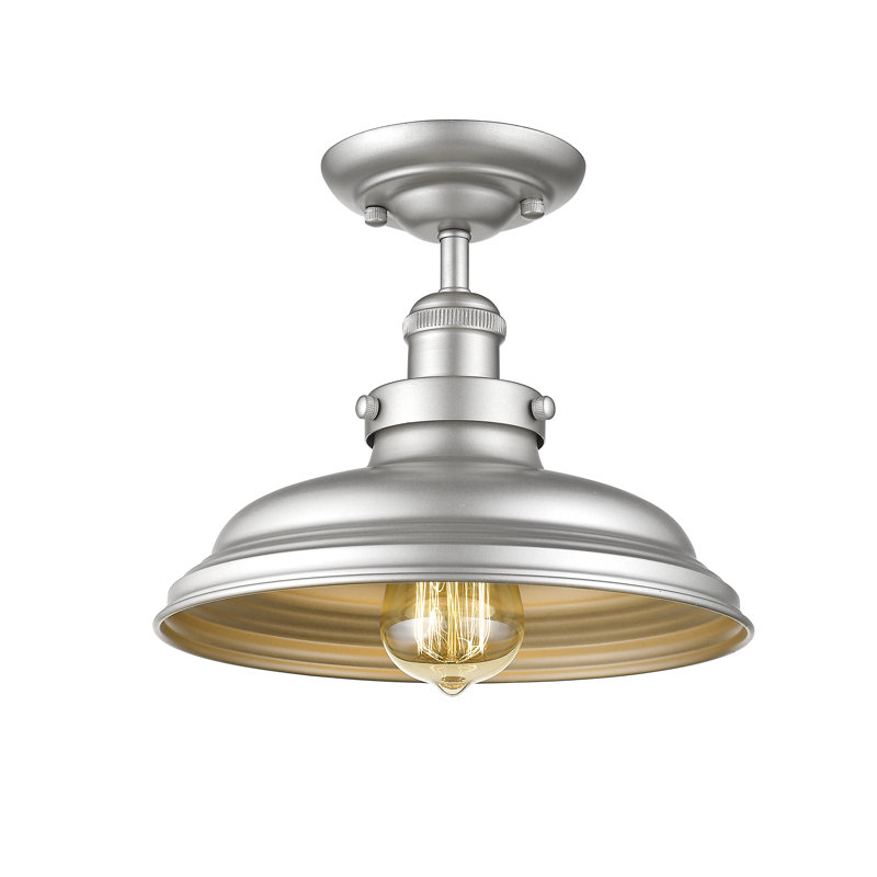 Plafonnier semi-encastré en forme de cloche à 1 lumière de 10 po Durrah