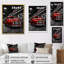 «Liponis Red Pickup Truck Industrial Elegance», reproduction sur toile encadrée-1719485174-1719485183
