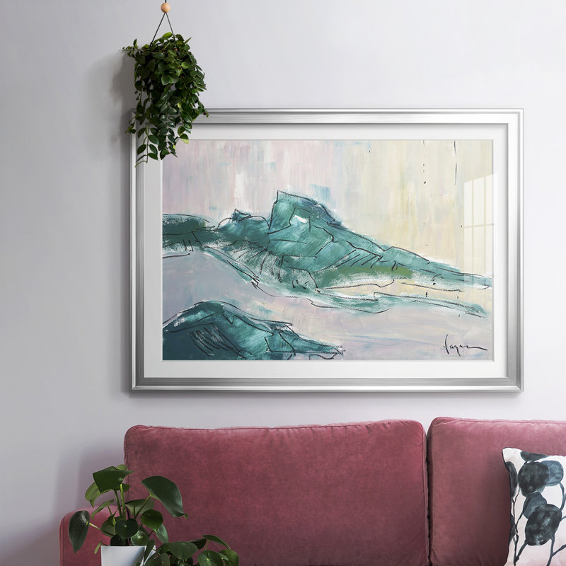 No Tears For The Mountain, reproduction d'art encadrée, Argent, H 27 po x l 39 po x P 1,5 po