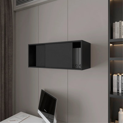 Armoire flottante avec porte coulissante