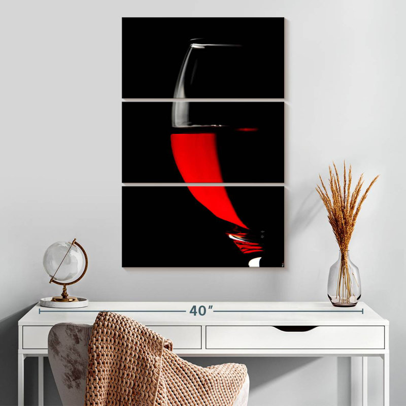 Demi vin rouge Yarlin, H 32 po x l 20 po