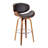 Chagoya Mid-Century Modern Swivel Counter or Bar Height Bar Stool in Faux leather and Wood Finish-509655881