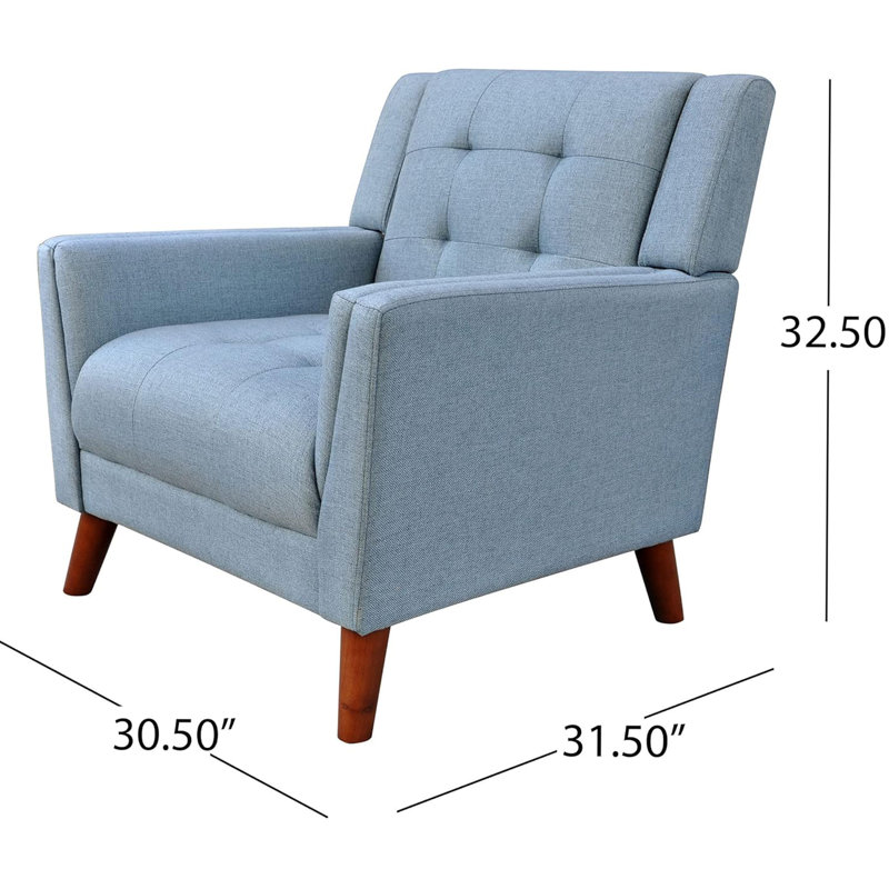 Fauteuil Mid-Century, Bleu