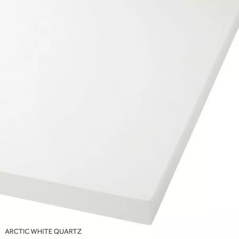 72" Delavan Vanity With Rectangular Undermount Sinks, 8" Widespread, Arctic White Quartz, 60"