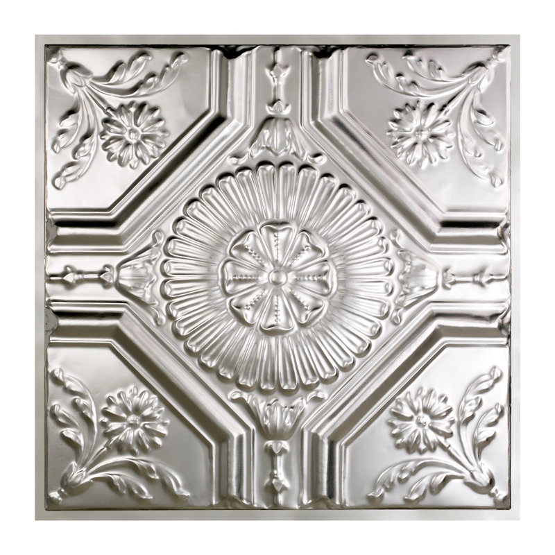 Dalle de plafond Great Lakes Tin Rochester (paquet de 5), Argent
