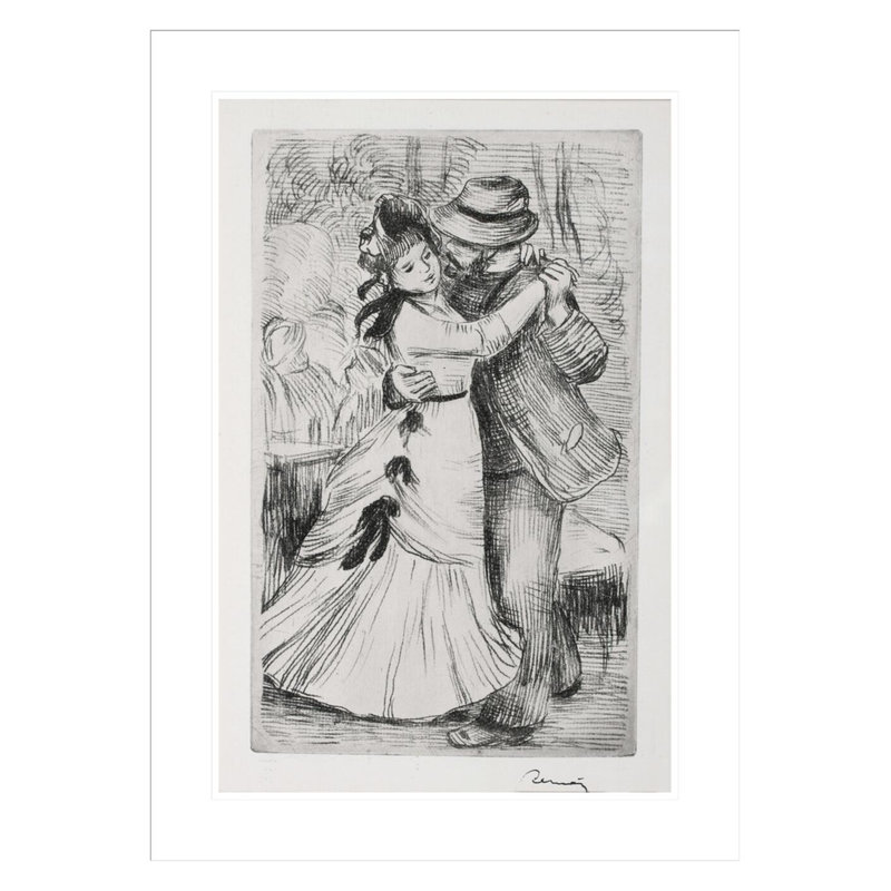 «The Dance in the Country» par Pierre-Auguste Renoir, impression giclée encadrée, H 29,5 po x l 21,51 po