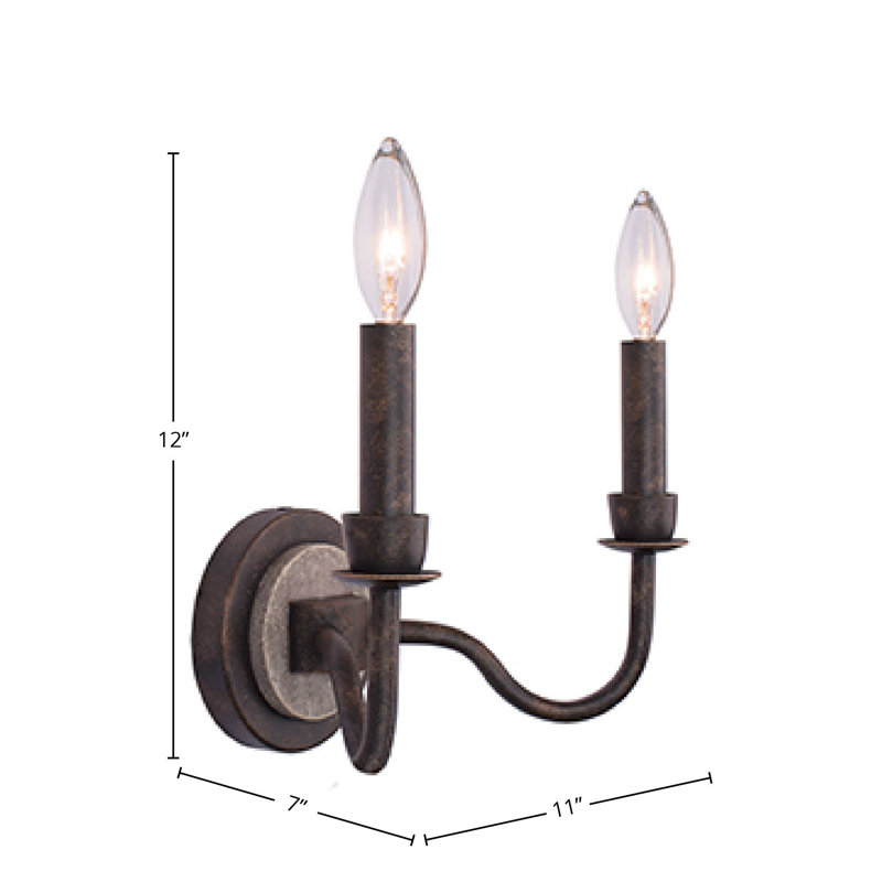 Harper 2 LT Florence Gold Wall Sconce Kalco