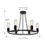 Plafonnier semi-encastré 6 lumières 22,5 po Dameron