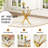 Square Pedestal Dining Set With 4 Luxury Faux Leather Dining Chairs-112246296-112246295