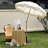 Myretta Festive Flair 6 FT Fringe Solid Wooden Patio Umbrella for Backyard Entertaining Banquet - Jazz Age, Ivory