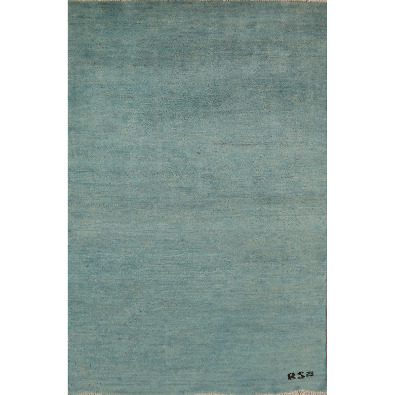 Tapis oriental moderne bleu Gabbeh 3 x 5