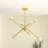 Virnit 8-Light Gold Sputnik Chandelier with Faceted Glass Shades