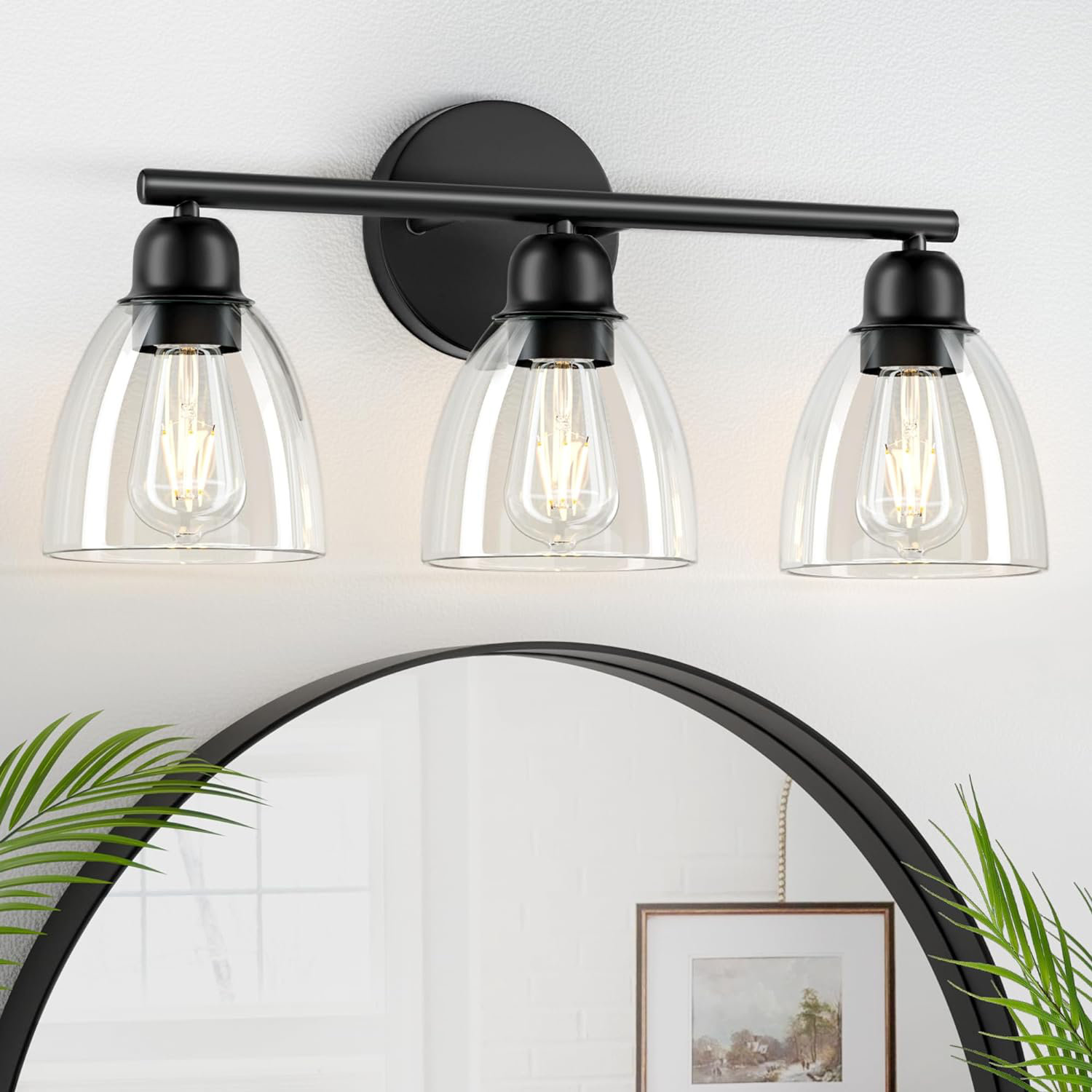 Ebern Designs 3-Light Bathroom Light Fixtures, Wall Mount Lights Wall ...