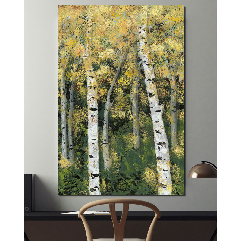 «Birch Treeline III», reproduction, H 18 po x l 12 po x 1,5 po, Toile tendue