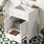 Meuble-lavabo rétro 24 po avec comptoir en céramique-560829989