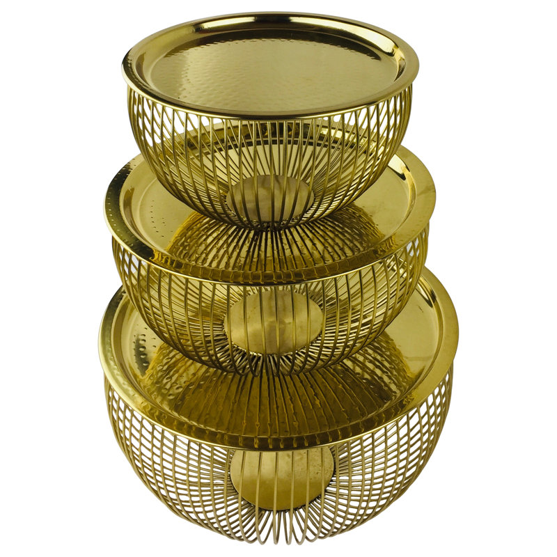 Griggs Metal Decorative Bowl 3, Gold