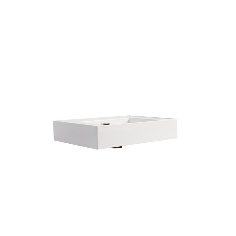 Bassin en résine pour salle de bain - caractéristique chêne blanc américain, poids de 39,04 lb, 17,83 po Largeur X 23,29 Profondeur 5,07 Hauteur, lisse et teintée - caractéristique du meuble-lavabo, conception hygiénique