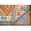 Tapis géométrique en laine Kilim