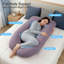 Oreiller de maternité en forme de U pour femme enceinte avec housse en jersey de 55 po Queen Rose-591778426